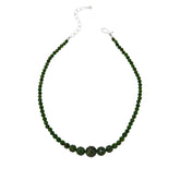 Jay King Sterling Silver Chrome Diopside Graduated Beaded Necklace, 18"